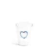Blue Heart Glass