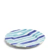 Circus Stripe Blue Dinner Plate
