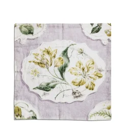 Daylesford x Colefax Quince Garden Napkin in Lilac With Tulips