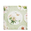 Daylesford x Colefax Quince Garden Napkin in Green With Passion Flower