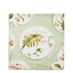 Daylesford x Colefax Quince Garden Napkin in Green With Fern