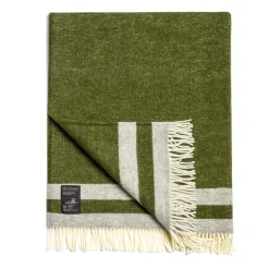 Elmstead Wool Throw Double Stripe Olive