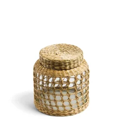 Glass Pot with Weave Medium
