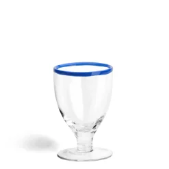 Idbury Wine Glass Blue Rim