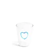 Light Blue Heart Glass