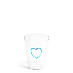Light Blue Heart Glass