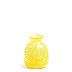 Miro Yellow Spiral Stripe Vase