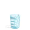 Murano Light Blue Spiral Stripe Glass