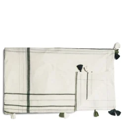 Nila Margin Tablecloth Green