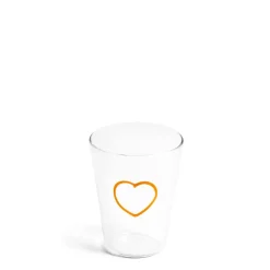 Orange Heart Glass