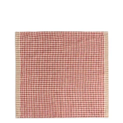 Portobello Gingham Napkin Red