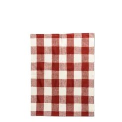Portobello Gingham Tea Towel Red