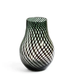 Riley Stout Green & Black Stripe Vase Tall