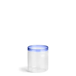 Tealight Candle Holder with Blue Rim