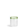 Tealight Candle Holder with Green Rim