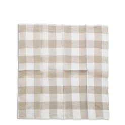 White & Natural Check Napkin